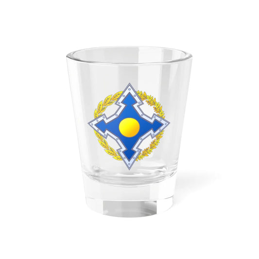 Emblem of the Collective Security Treaty Organization (Russia) (Coat of Arms) Shot Glass 1.5oz 1.5oz - Go Mug Yourself