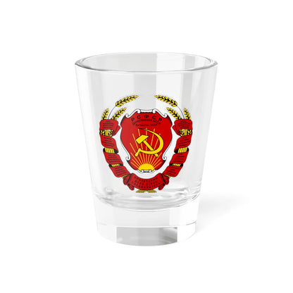 Emblem of the Dagestan ASSR 1938-1978 (Russia) (Coat of Arms) Shot Glass 1.5oz 1.5oz - Go Mug Yourself
