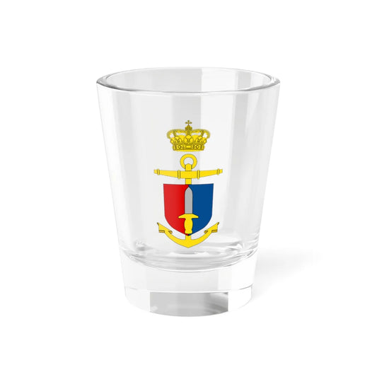 Emblem of the Danish Frogman Corps (Denmark) (Coat of Arms) Shot Glass 1.5oz 1.5oz - Go Mug Yourself