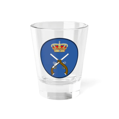 Emblem of the Danish Military Police (Denmark) (Coat of Arms) Shot Glass 1.5oz 1.5oz - Go Mug Yourself