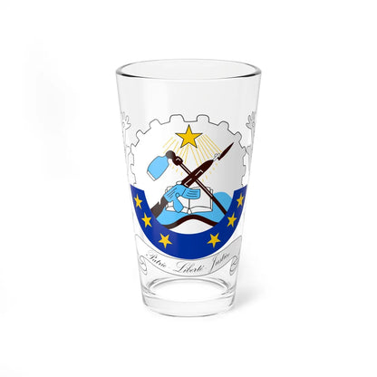 Emblem of the Democratic Republic of Congo 2001 proposal (Congo) (Coat of Arms) Pint Glass 16oz 16oz - Go Mug Yourself
