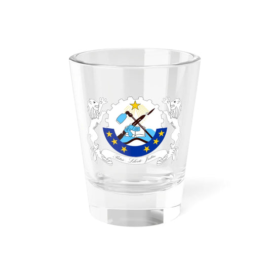 Emblem of the Democratic Republic of Congo 2001 proposal (Congo) (Coat of Arms) Shot Glass 1.5oz 1.5oz - Go Mug Yourself