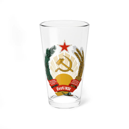 Emblem of the Estonian SSR (Estonia) (Coat of Arms) Pint Glass 16oz 16oz - Go Mug Yourself