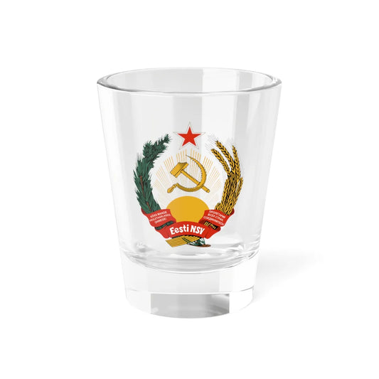 Emblem of the Estonian SSR (Estonia) (Coat of Arms) Shot Glass 1.5oz 1.5oz - Go Mug Yourself