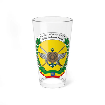 Emblem of the Ethiopian National Defense Force 2 (Ethiopia) (Coat of Arms) Pint Glass 16oz 16oz - Go Mug Yourself