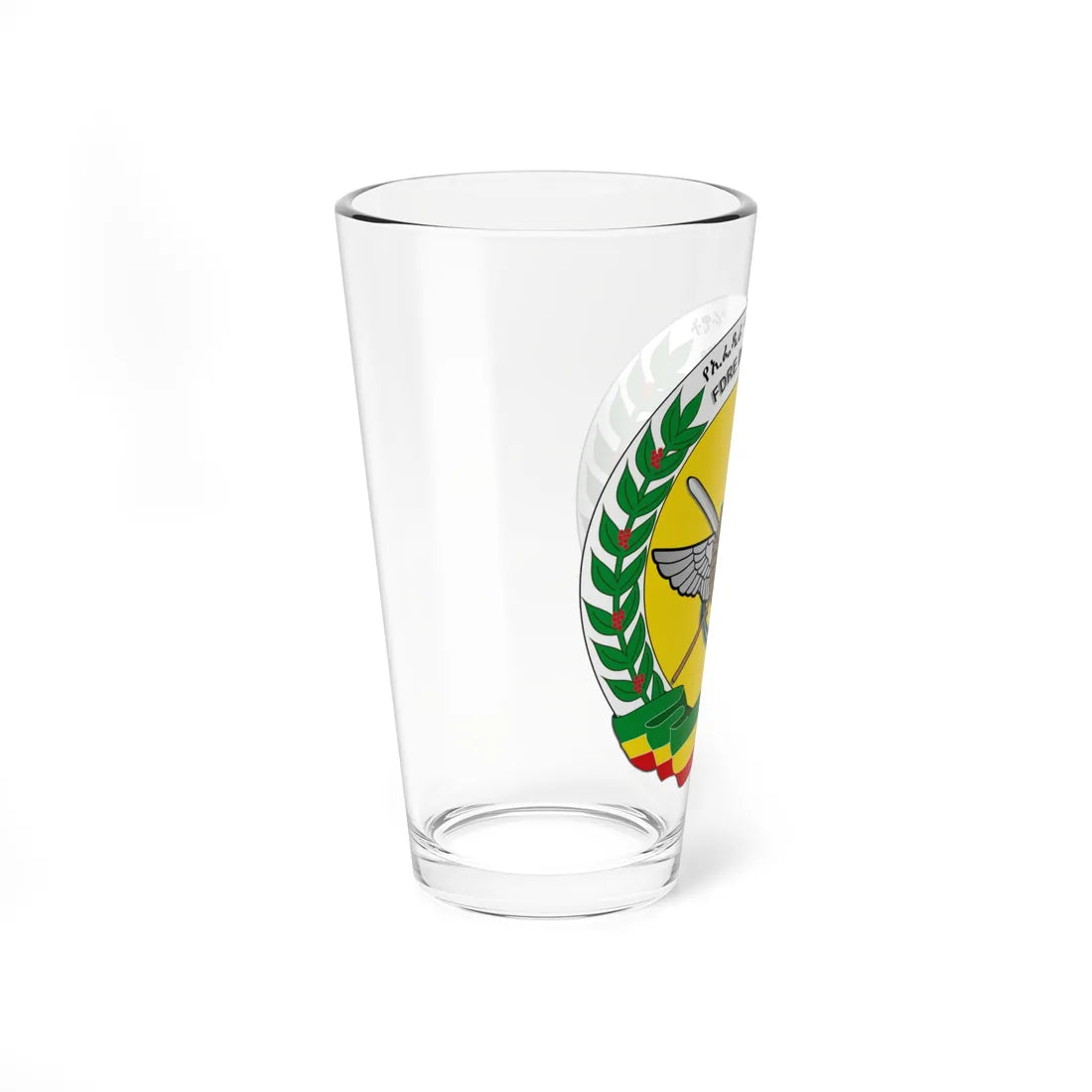 Emblem of the Ethiopian National Defense Force 2 (Ethiopia) (Coat of Arms) Pint Glass 16oz - Go Mug Yourself
