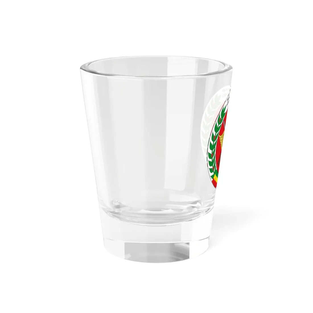 Emblem of the Ethiopian National Defense Force (Ethiopia) (Coat of Arms) Shot Glass 1.5oz - Go Mug Yourself