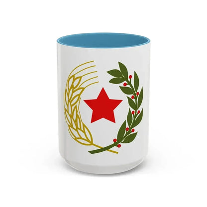 Emblem of the Federal State of Croatia - Accent Coffee Mug 15oz Light Blue - Go Mug Yourself