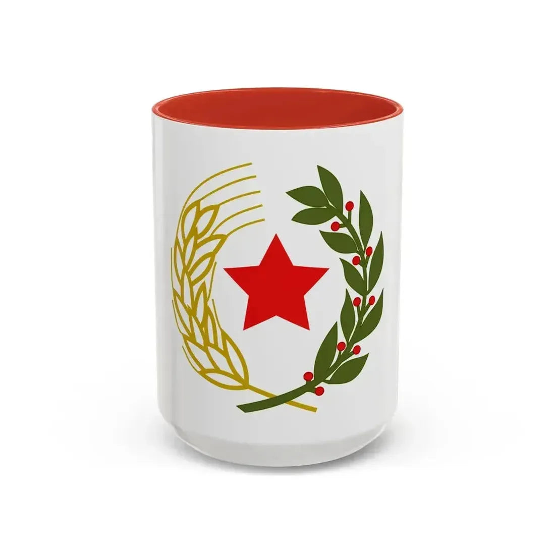 Emblem of the Federal State of Croatia - Accent Coffee Mug 15oz Red - Go Mug Yourself