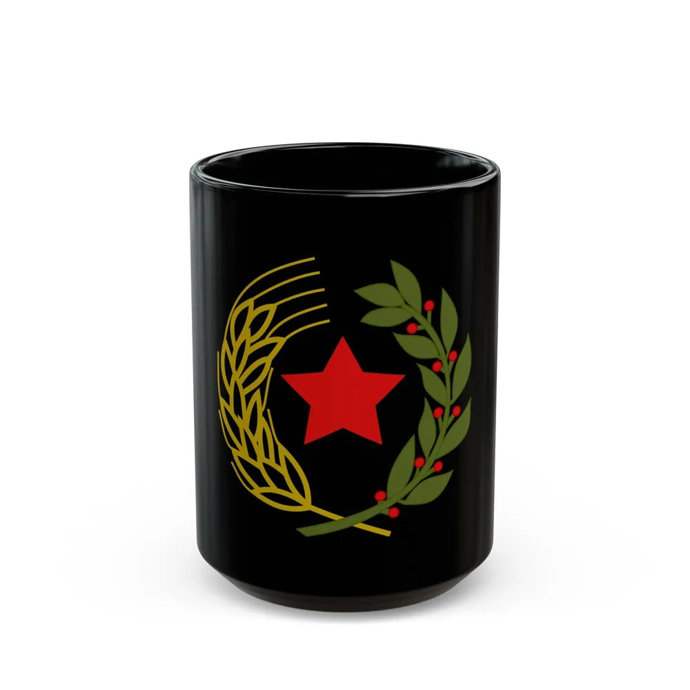 Emblem of the Federal State of Croatia - Black Coffee Mug-15oz-Go Mug Yourself