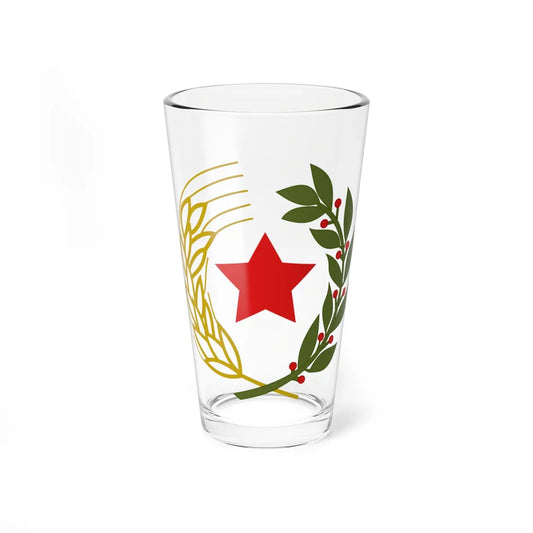 Emblem of the Federal State of Croatia (Croatia) (Coat of Arms) Pint Glass 16oz 16oz - Go Mug Yourself