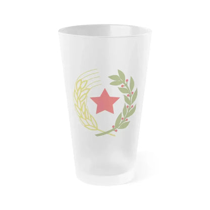 Emblem of the Federal State of Croatia - Frosted Pint Glass 16oz 16oz Frosted - Go Mug Yourself
