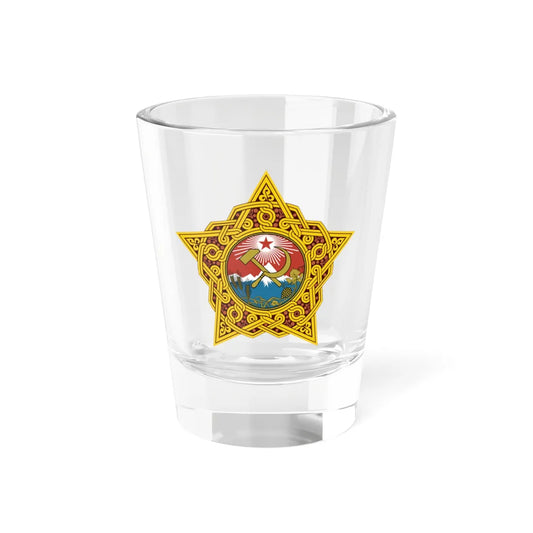 Emblem of the Georgian SSR 1921-1922 (Georgia) (Coat of Arms) Shot Glass 1.5oz 1.5oz - Go Mug Yourself