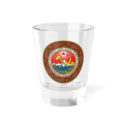 Emblem of the Georgian SSR 1936 (Georgia) (Coat of Arms) Shot Glass 1.5oz 1.5oz - Go Mug Yourself