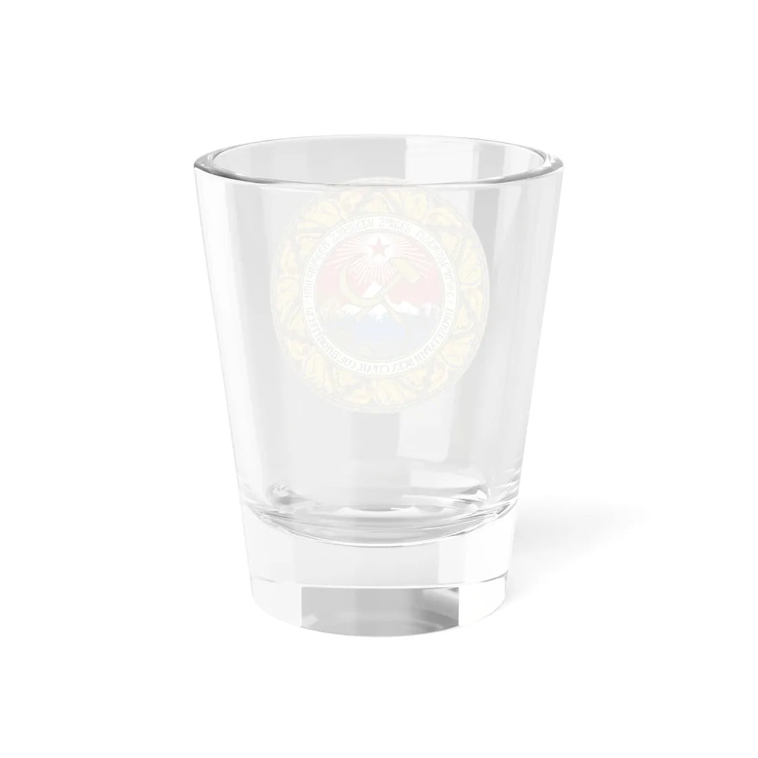 Emblem of the Georgian SSR 1937-1981 (Georgia) (Coat of Arms) Shot Glass 1.5oz - Go Mug Yourself