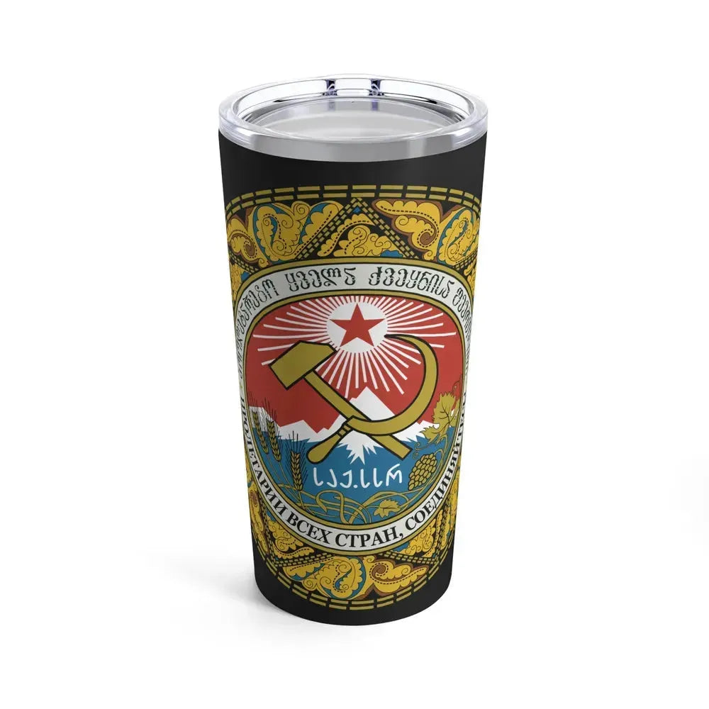 Emblem of the Georgian SSR-2 - Tumbler 20oz 20oz - Go Mug Yourself