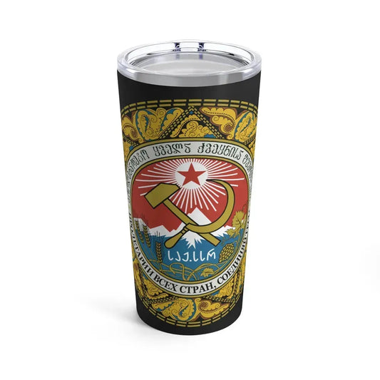 Emblem of the Georgian SSR-2 - Tumbler 20oz 20oz - Go Mug Yourself