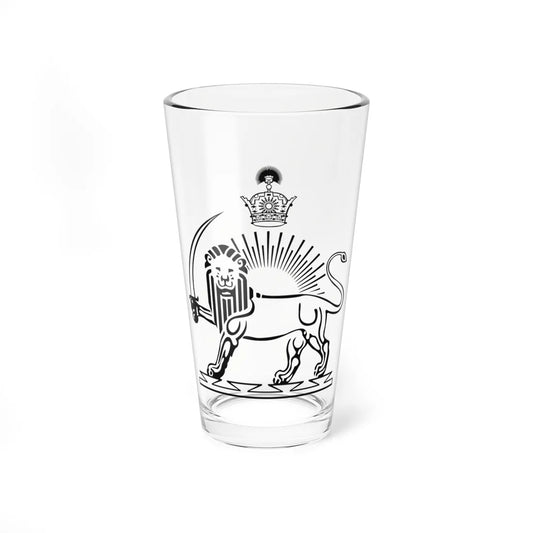 Emblem of the Imperial State of Iran (Iran) (Coat of Arms) Pint Glass 16oz 16oz - Go Mug Yourself