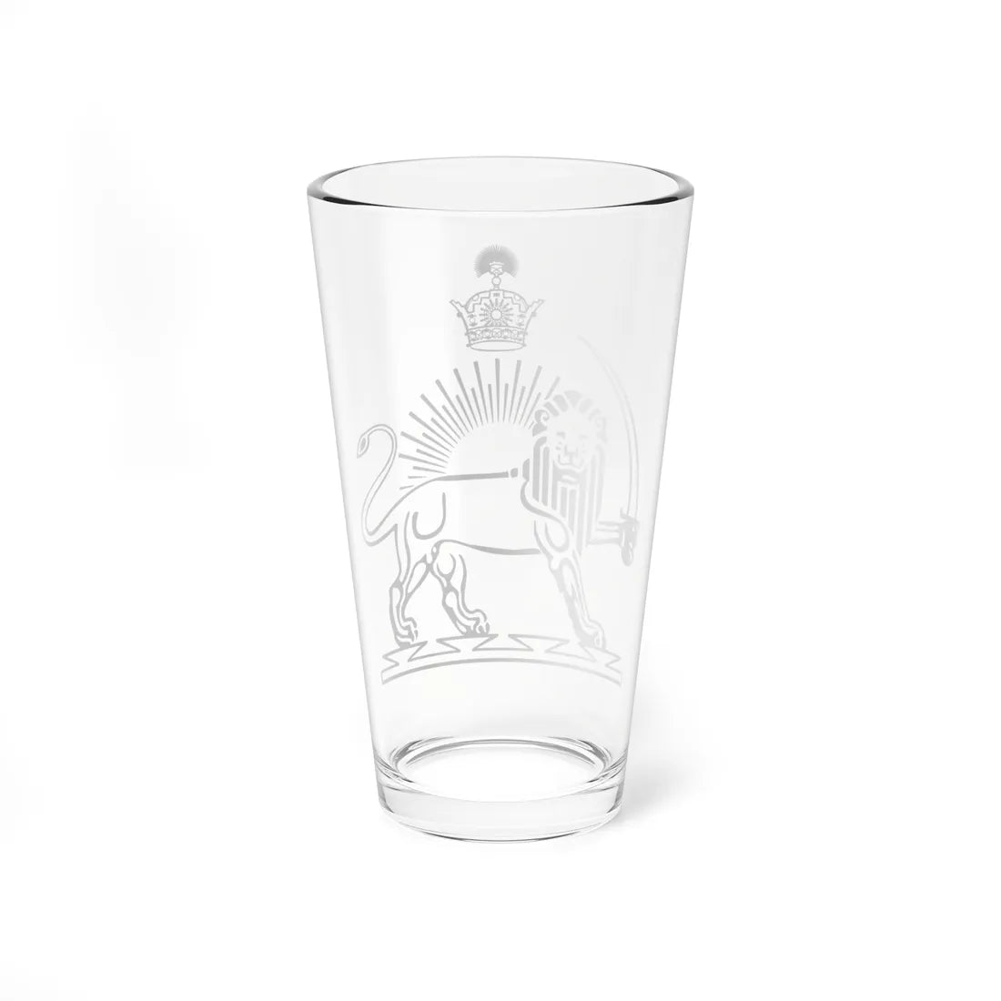 Emblem of the Imperial State of Iran (Iran) (Coat of Arms) Pint Glass 16oz - Go Mug Yourself