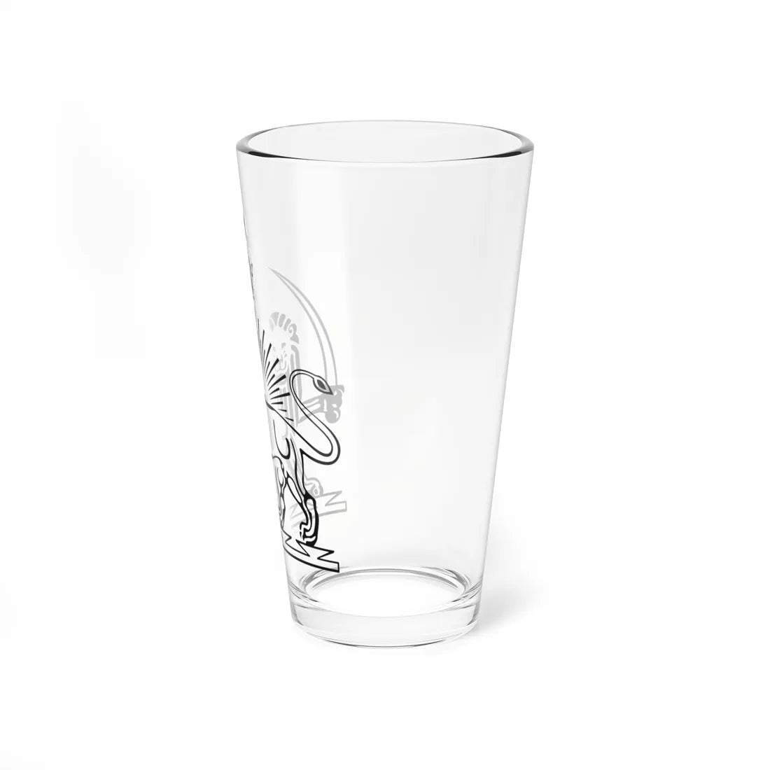 Emblem of the Imperial State of Iran (Iran) (Coat of Arms) Pint Glass 16oz - Go Mug Yourself
