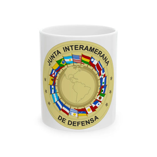 Emblem of the Inter-American Defense Board (Bolivia) White Coffee Mug 11oz - Go Mug Yourself