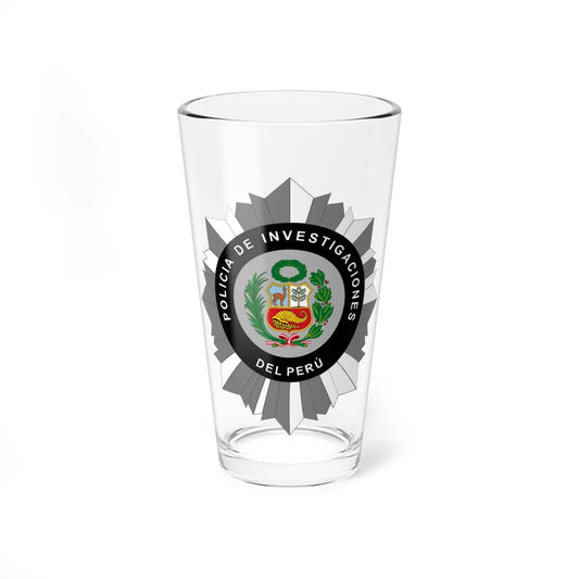 Emblem of the Investigative Police of Peru (Peru) (Coat of Arms) Pint Glass 16oz 16oz - Go Mug Yourself