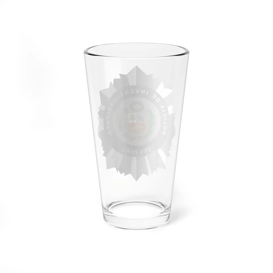 Emblem of the Investigative Police of Peru (Peru) (Coat of Arms) Pint Glass 16oz - Go Mug Yourself