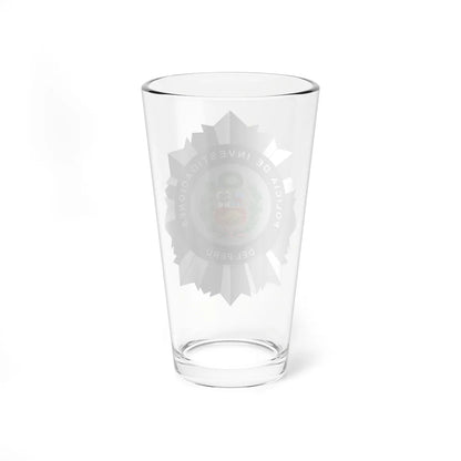 Emblem of the Investigative Police of Peru (Peru) (Coat of Arms) Pint Glass 16oz - Go Mug Yourself