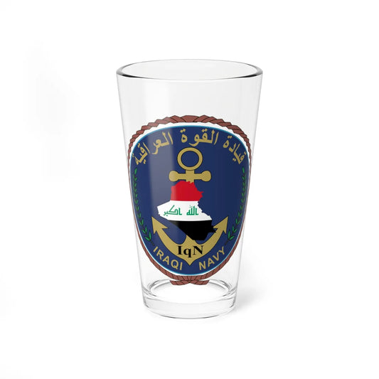 Emblem of the Iraqi Navy (Iraq) (Coat of Arms) Pint Glass 16oz 16oz - Go Mug Yourself