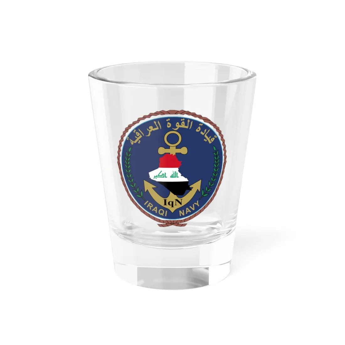 Emblem of the Iraqi Navy (Iraq) (Coat of Arms) Shot Glass 1.5oz - Go Mug Yourself