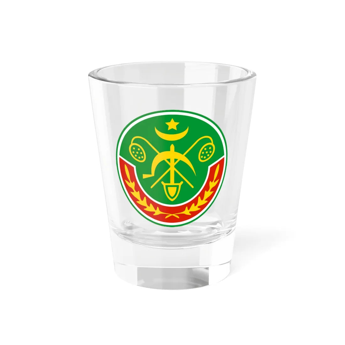 Emblem of the Khorezm Peoples Soviet Republic 192324 (Uzbekistan) (Coat of Arms) Shot Glass 1.5oz 1.5oz - Go Mug Yourself