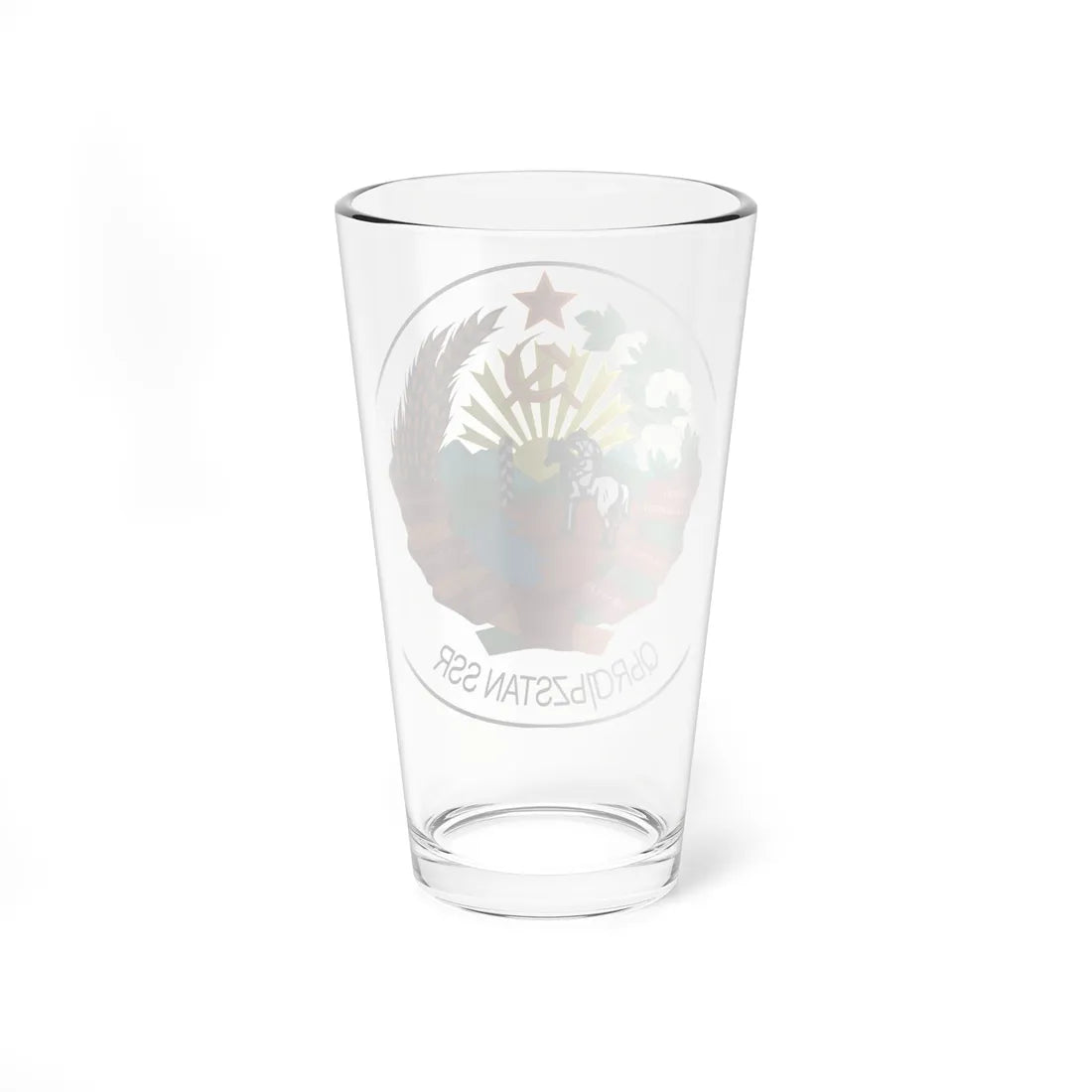 Emblem of the Kirghiz SSR 1936 (Soviet Union) (Coat of Arms) Pint Glass 16oz - Go Mug Yourself
