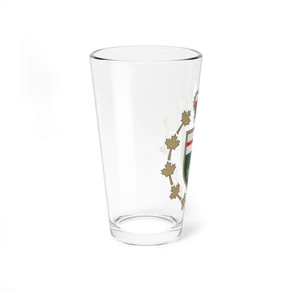 Emblem of the Lieutenant Governor of Ontario (Canada) (Coat of Arms) Pint Glass 16oz - Go Mug Yourself