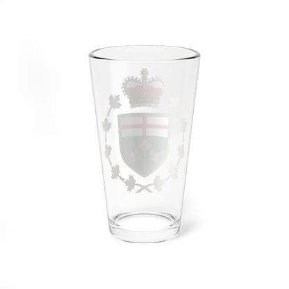 Emblem of the Lieutenant Governor of Ontario (Canada) (Coat of Arms) Pint Glass 16oz - Go Mug Yourself