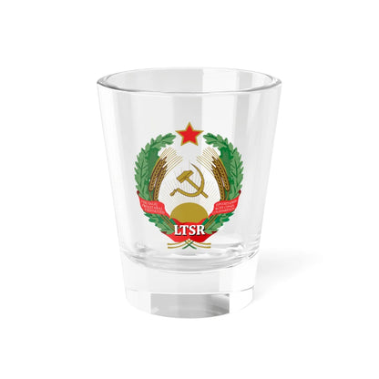 Emblem of the Lithuanian SSR (Lithuania) (Coat of Arms) Shot Glass 1.5oz 1.5oz - Go Mug Yourself