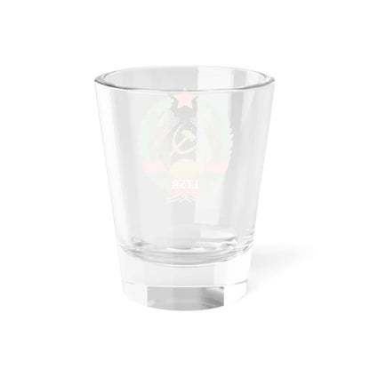 Emblem of the Lithuanian SSR (Lithuania) (Coat of Arms) Shot Glass 1.5oz - Go Mug Yourself