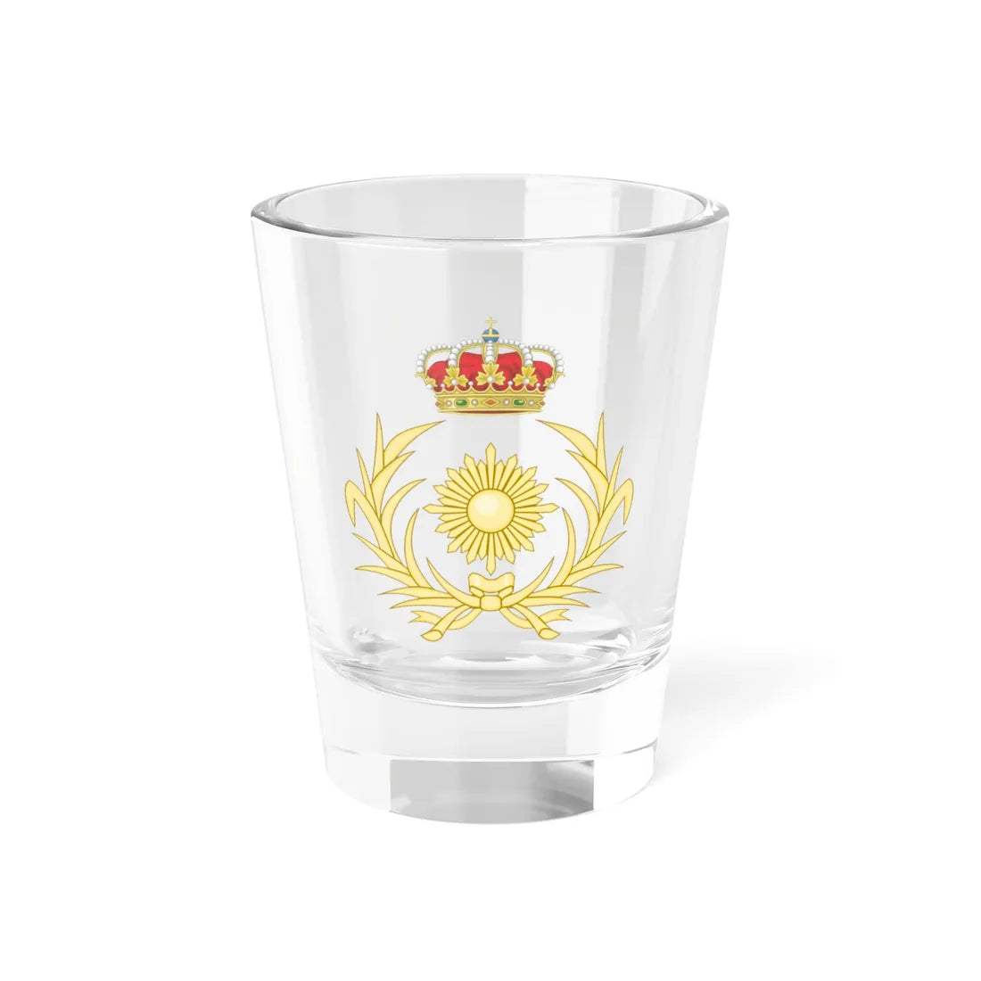 Emblem of the Logistics Forces of the Spanish Army (Spain) (Coat of Arms) Shot Glass 1.5oz 1.5oz - Go Mug Yourself