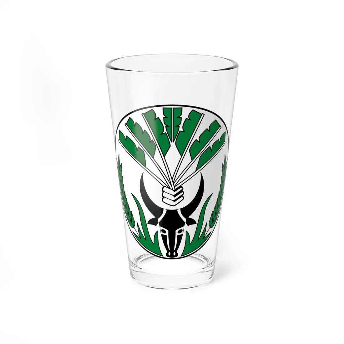 Emblem of the Malagasy Republic (Madagascar) (Coat of Arms) Pint Glass 16oz 16oz - Go Mug Yourself