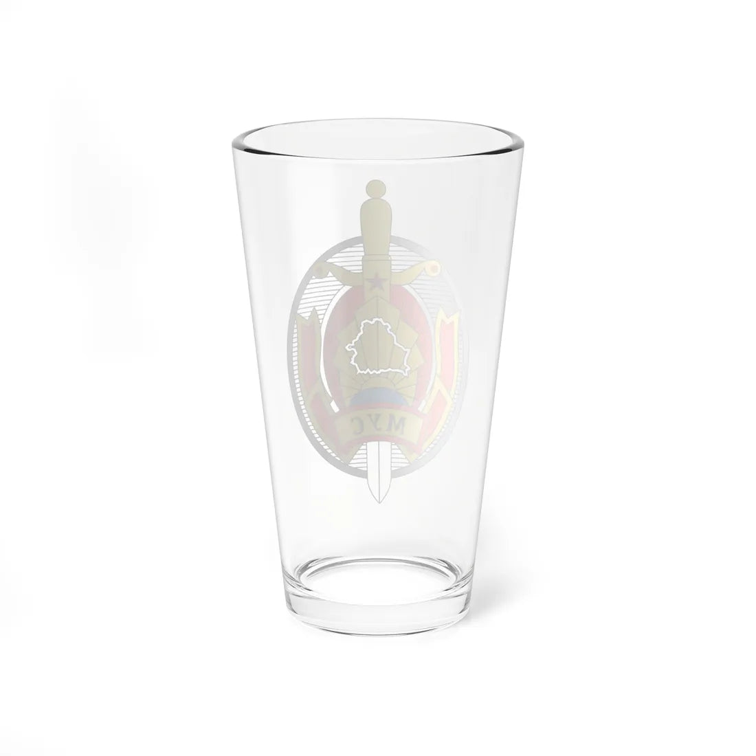 Emblem of the Ministry of Internal Affairs of Belarus (Belarus) (Coat of Arms) Pint Glass 16oz - Go Mug Yourself