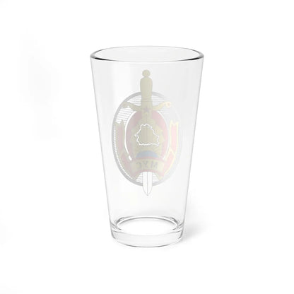 Emblem of the Ministry of Internal Affairs of Belarus (Belarus) (Coat of Arms) Pint Glass 16oz - Go Mug Yourself