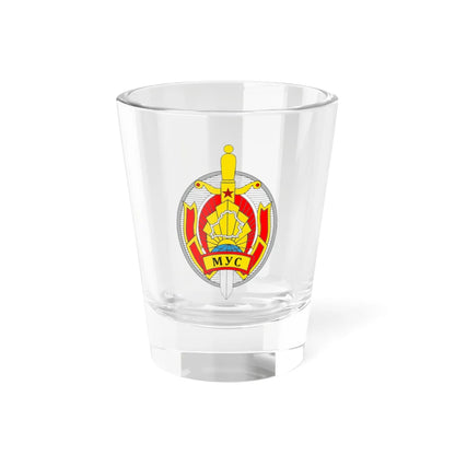 Emblem of the Ministry of Internal Affairs of Belarus (Belarus) (Coat of Arms) Shot Glass 1.5oz 1.5oz - Go Mug Yourself