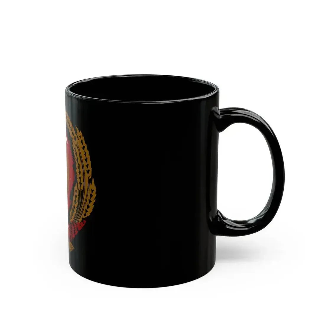 Emblem of the Moldavian SSR (1940-1941) - Black Coffee Mug - Go Mug Yourself
