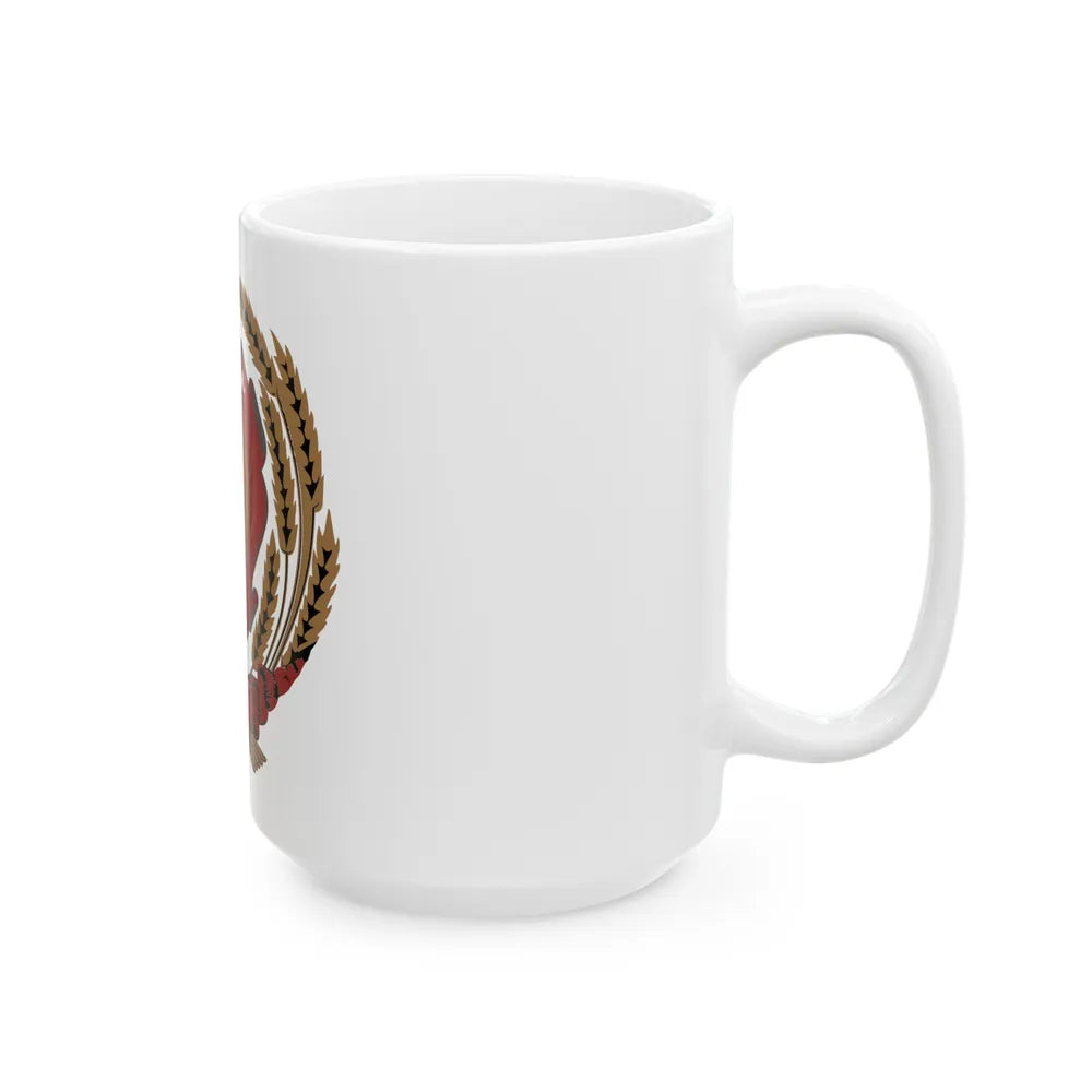 Emblem of the Moldavian SSR (1940-1941) - White Coffee Mug-Go Mug Yourself