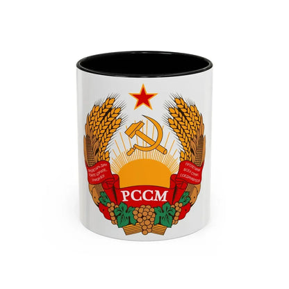 Emblem of the Moldavian SSR (1957-1981) - Accent Coffee Mug 11oz Black - Go Mug Yourself