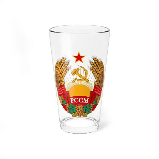 Emblem of the Moldavian SSR (1957-1981) - Pint Glass 16oz 16oz - Go Mug Yourself