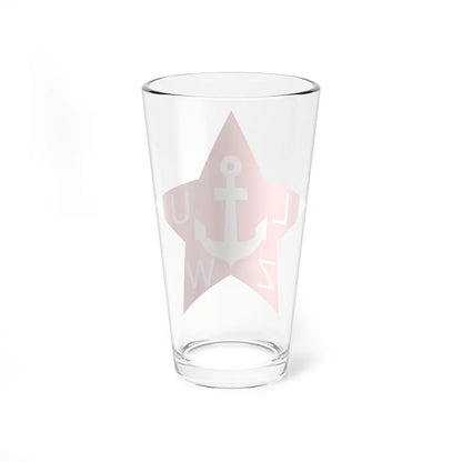 Emblem of the Navy of the Latvian Socialist Soviet Republic (Latvia) (Coat of Arms) Pint Glass 16oz - Go Mug Yourself