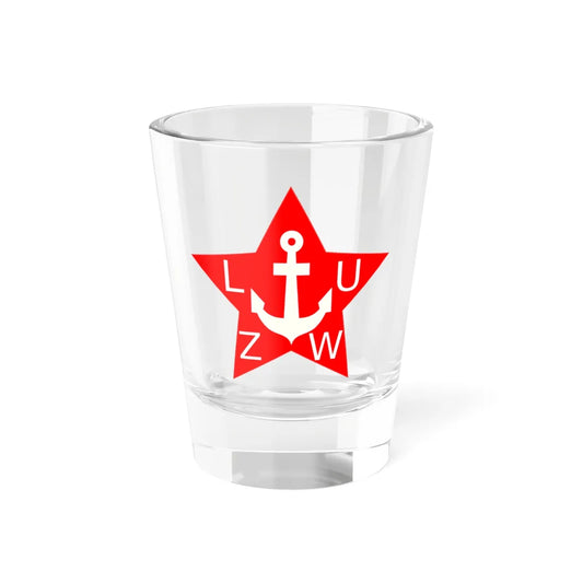 Emblem of the Navy of the Latvian Socialist Soviet Republic (Latvia) (Coat of Arms) Shot Glass 1.5oz 1.5oz - Go Mug Yourself