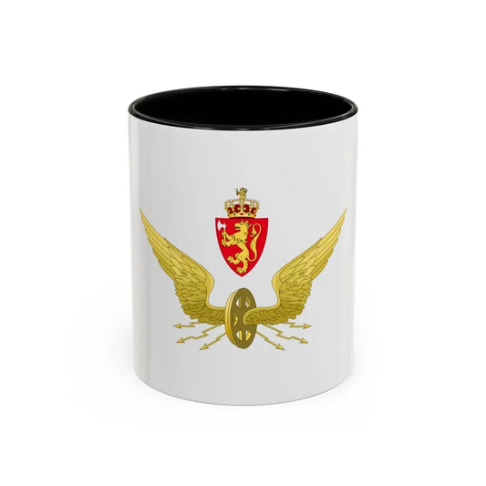 Emblem of the Norwegian State Railways - Accent Coffee Mug 11oz Black - Go Mug Yourself