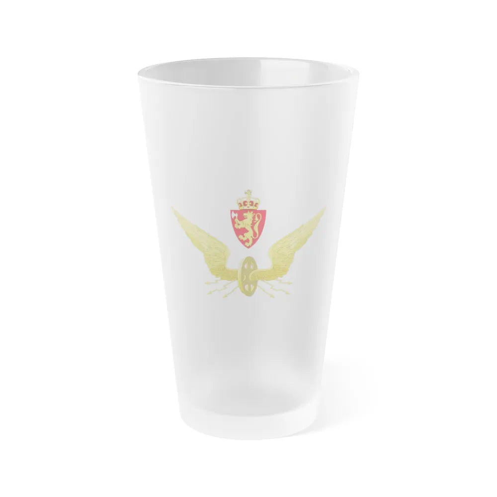 Emblem of the Norwegian State Railways - Frosted Pint Glass 16oz-16oz-Frosted-Go Mug Yourself