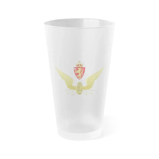 Emblem of the Norwegian State Railways - Frosted Pint Glass 16oz 16oz Frosted - Go Mug Yourself